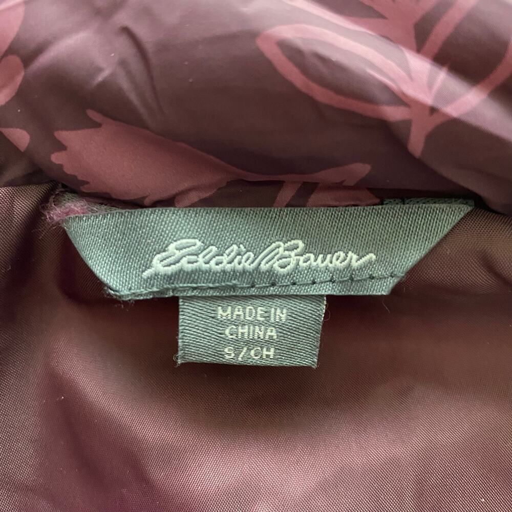 Eddie Bauer Alpine Puffer Vest Women S Wine Leaf Cottagecore Water Repellent NWT - Picture 10 of 14